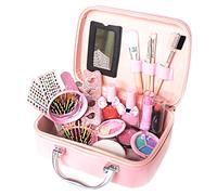 LUCKDANO Finti Giocattoli per il Trucco per Ragazze - Kit di Trucco per Bambini con Veri Strumenti per il , Set di Cosmetici Lavabili, Smalto per Unghie e Borsa Viaggio - Regalo Perfetto per le