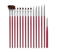 LUCKDANO Kit Pennelli per Unghie 15 Pezzi - Set di Pennelli Professionali per Nail Art per Gel UV e French, Include Liner e Penne a Punti, Perfetti per il Design di Nail Art Fai Te, Impugnatura