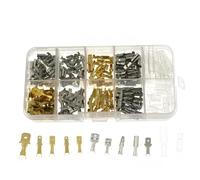 LUCKDANO Kit Terminali per Cavi da 150 Pezzi per Connettori a Forcella per Auto e Moto - Include Connettori Maschio e Femmina per 2,8 Mm/4 Mm/4,8/6,3 - Soluzioni di Cablaggio Durevoli e Sicure