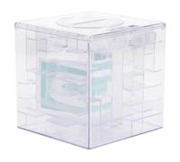 LUCKDANO Labirinto Scatola Puzzle Labirinto di Scatole Cassa di Risparmio di Monete Giocattolo Educativo per Bambini - Divertente Sfida da Salvare - Compleanni o festività (WHITE)