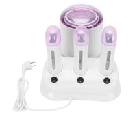 LUCKDANO Macchina per Cera a Rotolo, Riscaldatore 220 W con Manopola della Temperatura Regolabile e Coperchio Trasparente, Vaso Interno Rimovibile Facile Pulizia, 3 Cartucce (Spina europea 220 V)