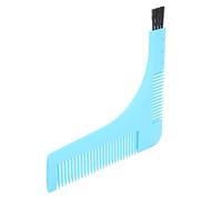 LUCKDANO Modellatore per Barba Modellatore per Barba Strumento per lo Styling a Forma di L per Uomo Rifinitura Baffi Pettine per Toelettatura in Plastica Flessibile (BLUE)