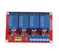 LUCKDANO Modulo Canale relè Scheda Modulo relè Accoppiatore Ottico a 4 - Alto e Basso, 5 V/12 V/24 V con Design a Tolleranza di Errore e Interfaccia Intuitiva (24V)
