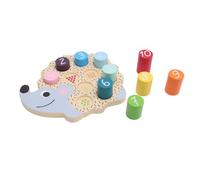 LUCKDANO Numeri di Legno Puzzle Riccio di Riccio Giocattolo Cognizione per Bambini Coordinazione Oculare Manuale