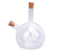 LUCKDANO Olio e Aceto Dispenser per Olio d'oliva e Aceto 2 in 1 Ampolla in Vetro con Doppio Beccuccio per Stile 3 - Resistente Al Calore e Design Elegante (Stile 2)