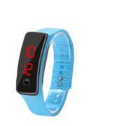 LUCKDANO Orologio Sportivo Digitale a LED, Display Elettronico con Quadrante da 12 Ore e Comodo Cinturino in silicone: Perfetto per uno Stile di Vita Attivo e un Abbigliamento Casual (azzurro)