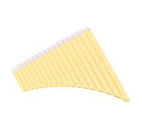 LUCKDANO Pan Flauto, Flauto Strumento C Chiave Chiave Tubi di Padella Strumento per Bambini Adulti P Tasto C con Cartone Che Trasporta il Personale Docente per Principianti per Principianti (YELLOW)