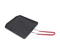 LUCKDANO Piastra per Barbecue Padella per Barbecue con Manico Pieghevole - Piastra Antiaderente in Lega di Alluminio Premium per da per Interni Ed Esterni - Portatile e Leggera - Ideale per il