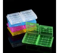 LUCKDANO Portabatterie Formato 5 Colori Custodia Multifunzionale in Plastica Rigida Trasparente per Batterie AA/AAA - Mantieni le Tue Batterie Organizzate - Resistente e Portatile