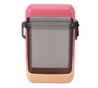 LUCKDANO Portasigarette in Plastica, Portasigarette Trasparente con Corda, Design Traslucido con Funzionamento con una Sola Mano, per Lavori di Viaggio in Interni Ed Esterni (Rosa Rosa Rossa)