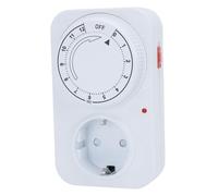 LUCKDANO Presa Timer Presa Timer Meccanica 12 Ore - Spina PC Ignifuga 16A per Illuminazione Interna, Pompa dell'acqua, Ricarica Bici Elettrica, EU (FRK-D12 Spina europea)