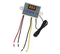 LUCKDANO Regolatore Elettronico della Temperatura con Sonda Display LED, Modulo Termostato Regolabile -50110℃ per Frigorifero, 110220V, Max 1500W (WHITE #-3)