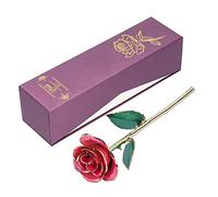 LUCKDANO Rosa, Rose Fiori ' con Base 24k Placcato per Natale, Matrimonio