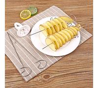 LUCKDANO Rotazione Manuale delle Patate Rotazione Manuale delle Patate - Grattugia per Verdure in Acciaio Inossidabile per Tagli a Spirale, Facile da Usare e Ideale per la Casa, la o il Campeggio -