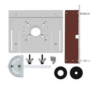 LUCKDANO Rouwthio Router Table Router Table Insert Plate Set di 3 Utensili Professionali per la Lavorazione del Legno in Lega di Alluminio 240x200mm Compatibile con Taglierine Elettriche e Macchine