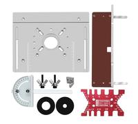 LUCKDANO Rouwthio Router Table Router Table Insert Plate Set di 3 Utensili Professionali per la Lavorazione del Legno in Lega di Alluminio 240x200mm Compatibile con Taglierine Elettriche e Macchine
