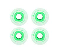 LUCKDANO Ruote da, Ruote per Pattinate a Padiglione Ripieno 78A 60x45 Mm Elastico Flash Ruota per Incrociatore a Pala Longboard (Green)