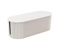 LUCKDANO Scatola di Archiviazione della Scheda Spina Organizzatore del Cavo Desktop Porta Socket Nordic con Design Coperto per la Memoria del Router per la Casa (Bianco Taglia piccola)