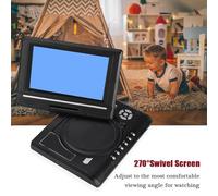 LUCKDANO Schermo DVD Player per Auto Portatile con Rotazione a Rotazione a 270 Gradi Funzione di Gioco TV Integrata per la Batteria per Bambini (Spina europea)