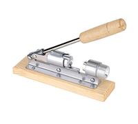 LUCKDANO Schiaccianoci per Schiaccianoci Meccanico Aprinoci con Base e Manico in Legno - Utensile da in Metallo Resistente per Rompere Noci a Guscio Morbido | Design Regolabile per Dadi Fino a 45 Mm