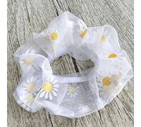 LUCKDANO Scrivi per Capelli Elastic Soft Gauze Daisy Pattern Accessori per Donne con una Buona elasticità Comoda Festa di Festa Leggera Esempio Quotidiano Quotidianamente (WHITE)