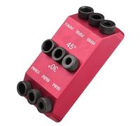 LUCKDANO Set di Punte Elicoidali con Maschera di Guida per la Lavorazione del Legno - Punte da Trapano Ad Alta Precisione per Fori Angolati e Diritti, Materiale in Lega di Alluminio (Maschera guida)