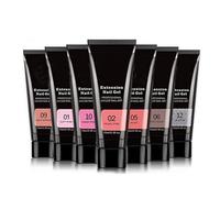 LUCKDANO Set Gel per Extension Unghie con Lampada UV/LED - Gel per Unghie in 7 Colori, Base e Top Coat, Strumenti per Manicure, 15 Ml Ciascuno, Perfetto per Extension e Riparazioni delle (07)