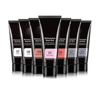 LUCKDANO Set Gel per Extension Unghie con Lampada UV/LED - Gel per Unghie in 7 Colori, Base e Top Coat, Strumenti per Manicure, 15 Ml Ciascuno, Perfetto per Extension e Riparazioni delle (03)