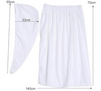 LUCKDANO Set Morbido Accappatoio Donna per Bagno Termale, Asciugamano Avvolgente per il Corpo, con Cuffia per Capelli Ad Asciugatura Rapida, Super Morbido e Perfetto per la Doccia, la Sauna e il