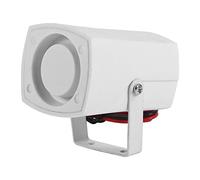 LUCKDANO Sirena Mini Corna Cablata di Sicurezza di Sicurezza del Veicolo di Casa Ad Alta Voce con Supporto in Ferro da 12 V da 110 DB White 1pc Bianco