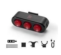 LUCKDANO Smart Coda Leggero Batteria Lunga Durata di Avvertimento Luci per Bici a Led per le Mountain Mountain (Lampada rotonda)