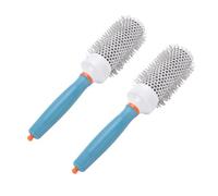 LUCKDANO Spazzola a Rullo per Spazzola per Capelli Rotonda in Ceramica 2 Pezzi con Tubi in Alluminio con Denti in Nylon per lo Styling dei Capelli a Casa (45#)
