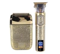 LUCKDANO Tagliacapelli Uomo Professionale con Display LCD e Lamina - Set Tagliacapelli Elettrico con Efficiente Testina a Doppia Rete Galleggiante e Design Staccabile - Kit per la Toelettatura