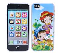 LUCKDANO Telefono Finto per Bambini Macchina per l'apprendimento dell'inglese per Bambini Touch Screen Telefono Cellulare Giocattolo Educazione Precoce e Giocattolo Educativo Adatto a Dai 18 Mesi