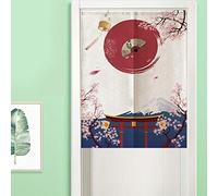 LUCKDANO Tenda per Porta Giapponese Mezza Tenda in Stile Giapponese per Camera dei Bambini e - Decorativa per Porta 85x120 Cm - Elegante Tessuto in Poliestere per Uso Domestico e Ristorante