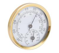 LUCKDANO Termometro Igrometro per Interni Termometro Igrometro per Interni - Misuratore di Temperatura e Umidità da Parete in Lega di Alluminio, Letture Accurate Celsius e Fahrenheit, Ideale per Casa,