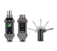 LUCKDANO Trasmettitore e Ricevitore XLR Wireless Portata 164 Piedi/Bassa Latenza/Compatibile con Microfoni Dinamici e a Condensatore/Ricaricabile/Trasforma il Microfono Cablato in Wireless