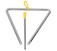 LUCKDANO Triangolo Strumento Musicale 6in Acciaio Triangolo di Alta qualità con Gancio Giallo per Bambini Educazione Al Ritmo Precoce