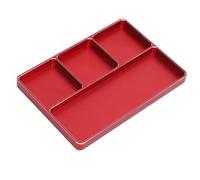 LUCKDANO Vassoio Magnetico, Vassoio per Utensili Tappetino per Utensili Magnetici con Cuscinetto Magnetico RC VITE RIPARAZIONE 4 GRUNGS GRUNS ALLUMINIO VASSO INSEGLIAMENTO 1/10 1/8 ARI ARIC RC (rosso)