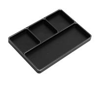 LUCKDANO Vassoio Magnetico, Vassoio per Utensili Tappetino per Utensili Magnetici con Cuscinetto Magnetico RC VITE RIPARAZIONE 4 GRUNGS GRUNS ALLUMINIO VASSO INSEGLIAMENTO 1/10 1/8 ARI ARIC RC (BLACK)