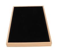 LUCKDANO Vassoio per gli Ebrei, Materiale in Flanella 35,5 * 24,5 * 3 Cm Organizza i Tuoi Gioielli Come Orecchini, Collane, Bracciali, Anelli, Spille, Spille, Orologi (BLACK)