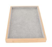 LUCKDANO Vassoio per gli Ebrei, Materiale in Flanella 35,5 * 24,5 * 3 Cm Organizza i Tuoi Gioielli Come Orecchini, Collane, Bracciali, Anelli, Spille, Spille, Orologi (GREY)