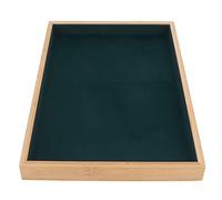 LUCKDANO Vassoio per gli Ebrei, Materiale in Flanella 35,5 * 24,5 * 3 Cm Organizza i Tuoi Gioielli Come Orecchini, Collane, Bracciali, Anelli, Spille, Spille, Orologi (GREEN)