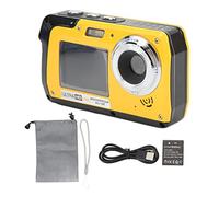 LUCKDANO Videoregistratore 4K 56MP con Fotocamera Digitale a Doppio Schermo, Videocamera Subacquea con Zoom Digitale 18x, per Viaggiatori