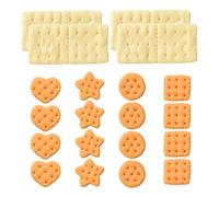 Luckforest Biscotti finti, 20 pezzi, 5 stili di biscotti artificiali, simulazione realistica per dessert, cibo per casa, cucina, negozio, vetrina, fotografia, puntelli