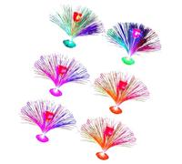 LUCKGONI 6Pcs LED Fibra Luce Notte Fiore Fibra Cambiare Colore Lampada Per Compleanno Matrimoni Natale Decorazione Della Casa