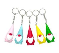 LUCKGONI Confezione da 5 portachiavi a forma di elfi, ornamenti multiuso per decorazioni natalizie, idea regalo