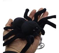 LUCKGONI Portachiavi a forma di ragno in flanella, per bambole, ornamenti divertenti, ciondolo per auto, portachiavi per donne e uomini