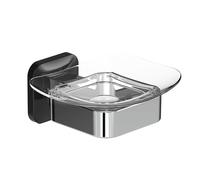 LUCKGONI Portasapone non richiede foratura, montaggio a parete, autoadesivo, trasparente, portasapone per bagno e cucina