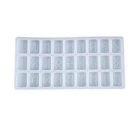 LUCKGONI Stampo in silicone a forma di runa fai da te, a specchio, simbolo energetico, rune, lettere, stampo fatto a mano, simbolo, parole, resina